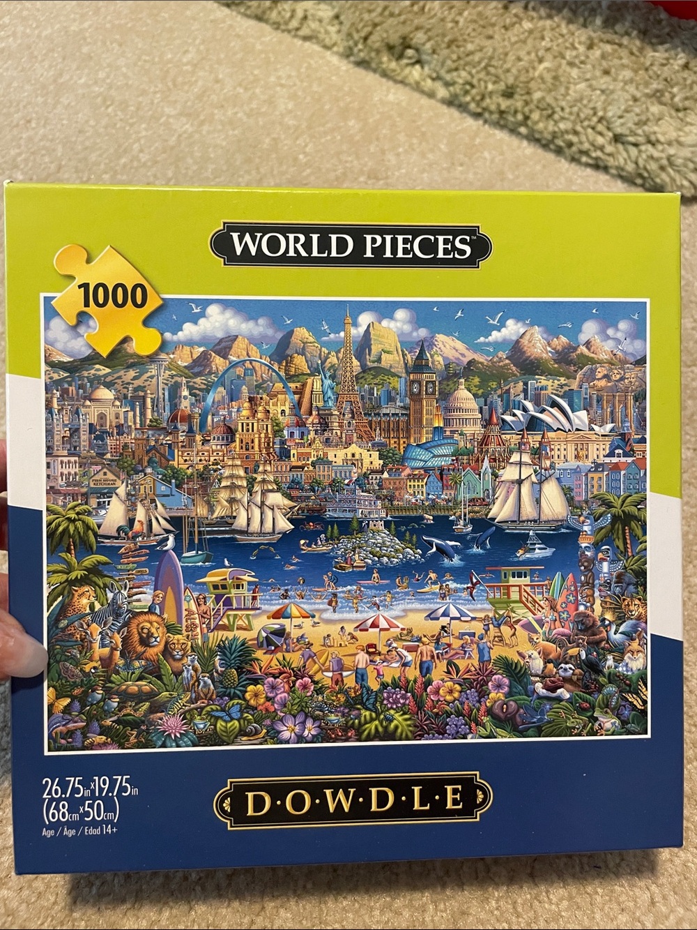 DOWDLE World Pieces 1000-Piece Colorful Coastal Puzzle